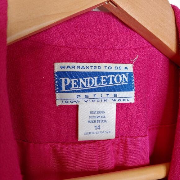 Pendleton Vintage Pink Wool Blazer, 80s/90spoik - Picture 7 of 7